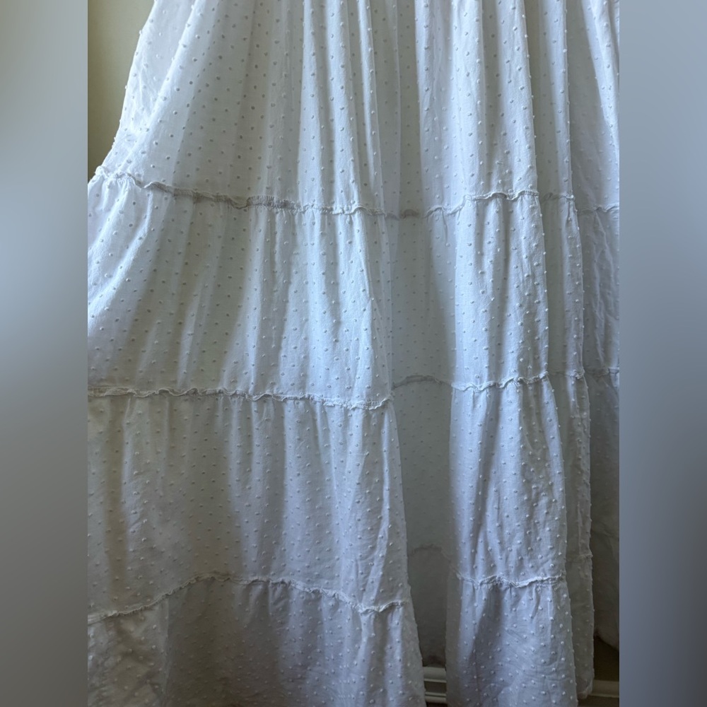 HILL HOUSE Ellie Nap Dress Tiered Swiss Dot Ruffle Cottagecore‎ Coquette White L - Picture 4 of 7